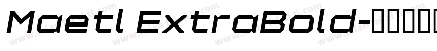 Maetl ExtraBold字体转换